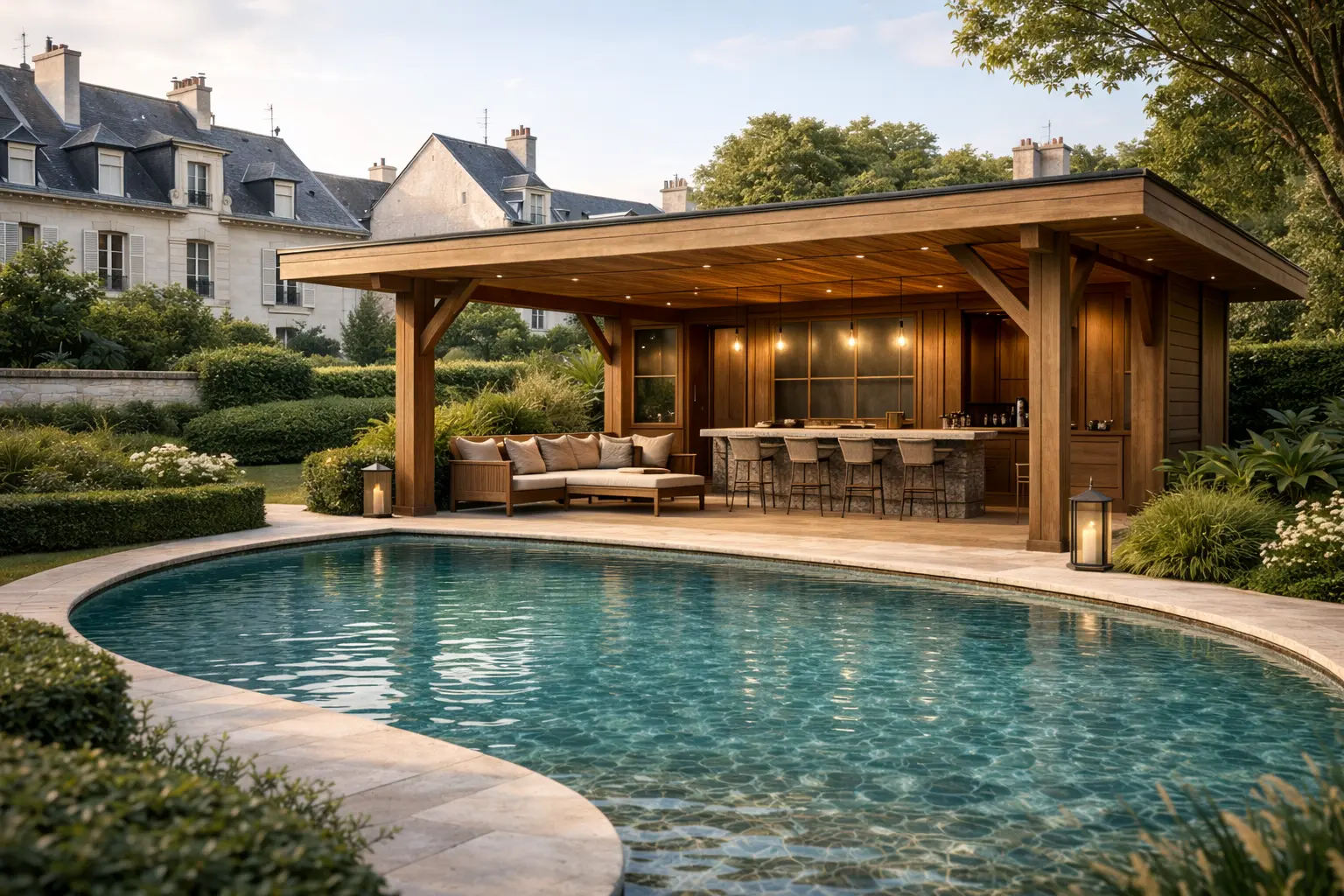 Pool House à toit plat